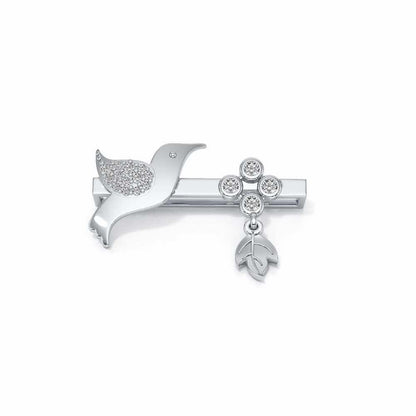 Wing Leaf Silver Watch Band - White Gold - Image 2