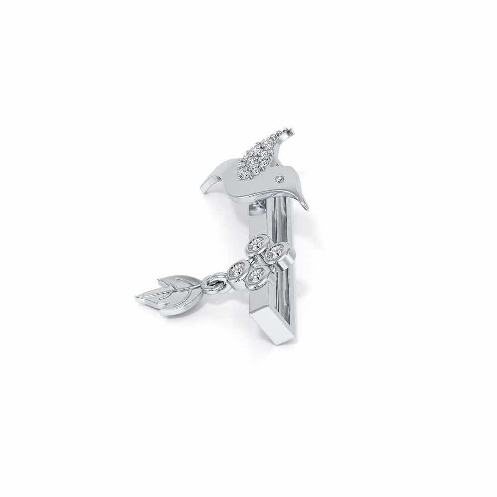 Wing Leaf Silver Watch Band - White Gold - Image 4