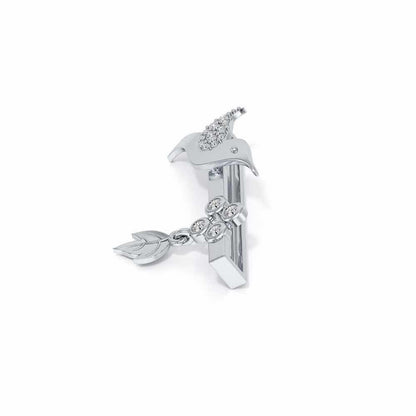 Wing Leaf Silver Watch Band - White Gold - Image 4