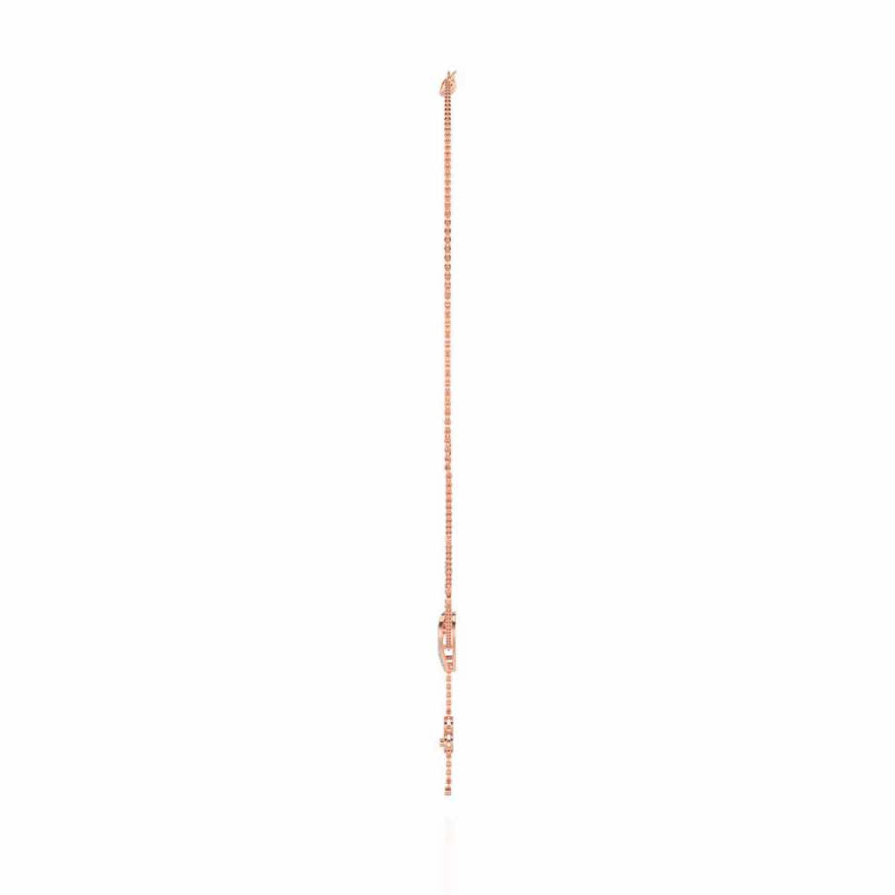 Winking Heart Silver Necklace - Rose Gold - Image 4