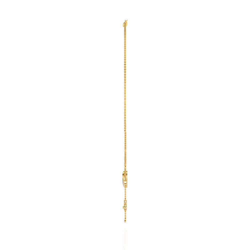 Winking Heart Silver Necklace - Yellow Gold - Image 4