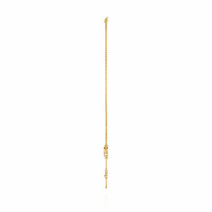 Winking Heart Silver Necklace - Yellow Gold - Image 4