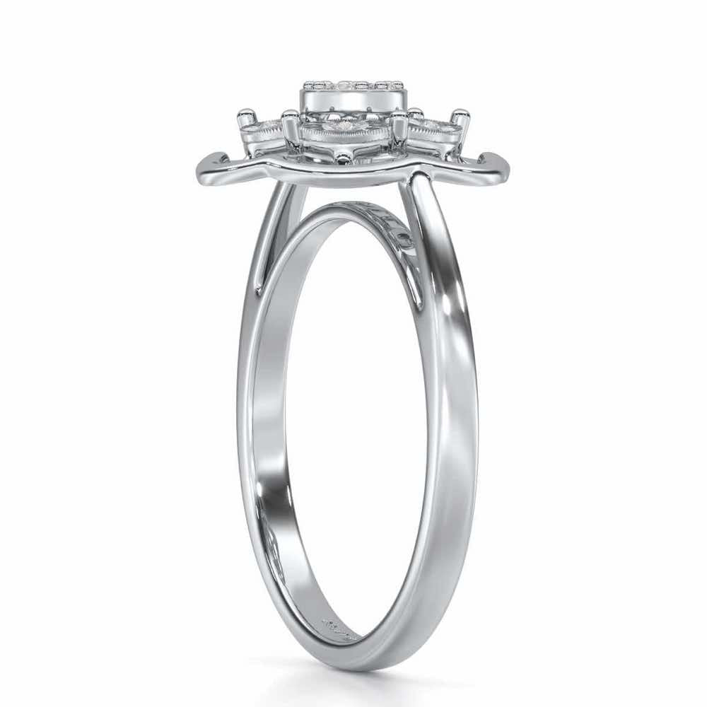 Wonderous Silver Ring - White Gold - Image 3