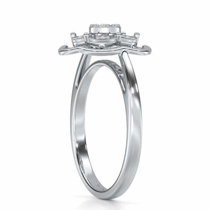 Wonderous Silver Ring - White Gold - Image 3