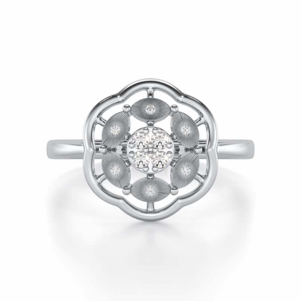 Wonderous Silver Ring - White Gold - Image 4