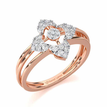 Wow Charm Silver Ring - Rose Gold - Image 1
