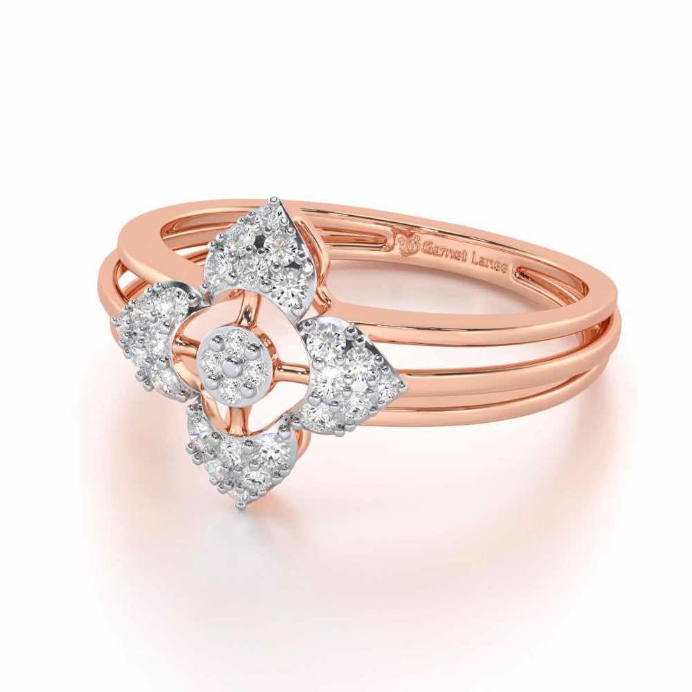 Wow Charm Silver Ring - Rose Gold - Image 2
