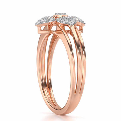 Wow Charm Silver Ring - Rose Gold - Image 3