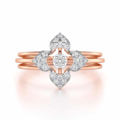 Wow Charm Silver Ring - Rose Gold - Image 4
