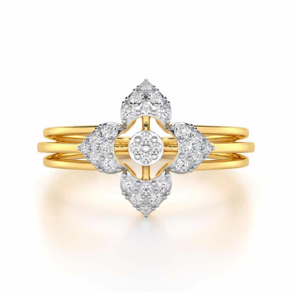 Wow Charm Silver Ring - Yellow Gold - Image 4
