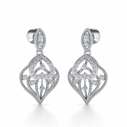 Wow-Factor Drops Earrings - White Gold - Image 2