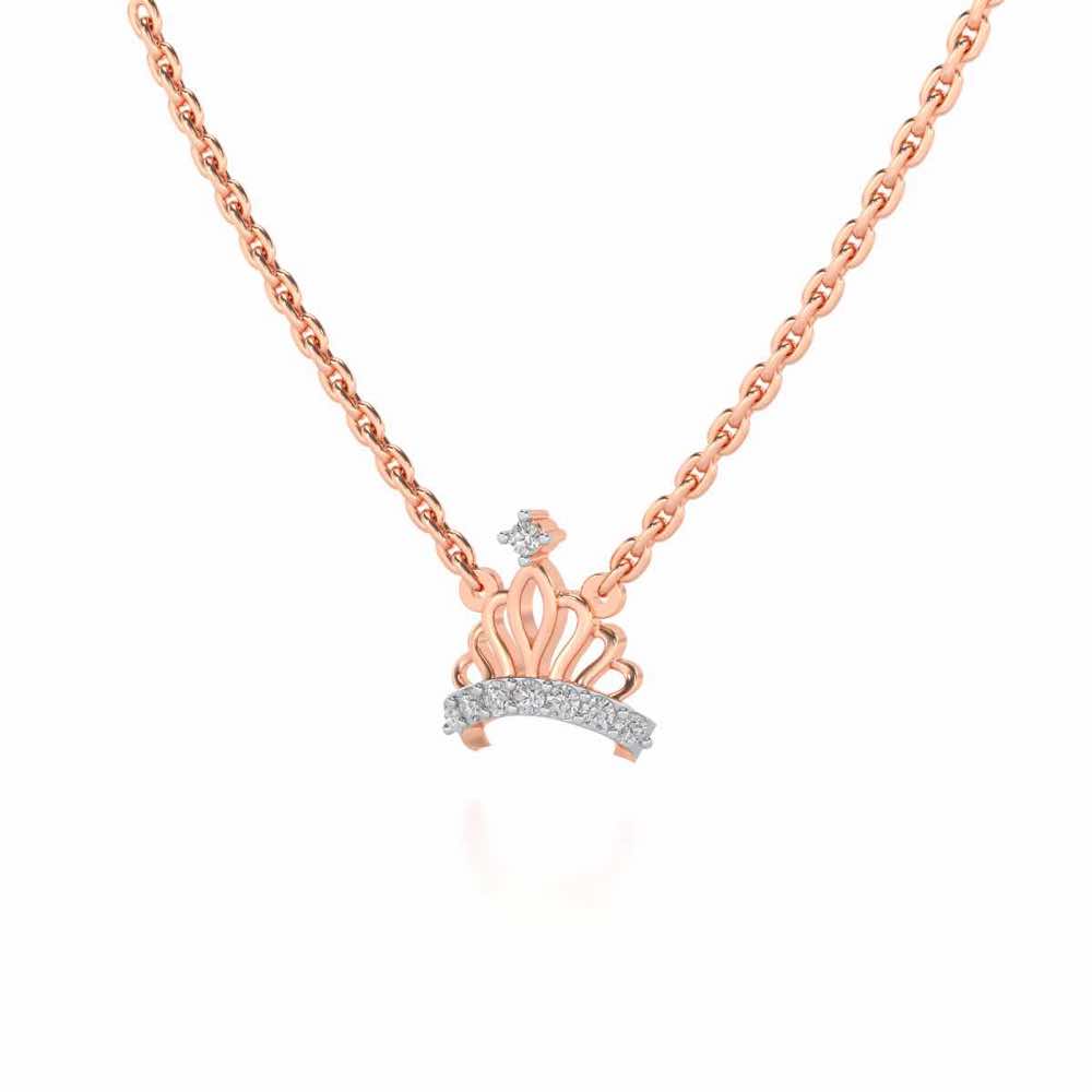 Wow Tiara Silver Pendant - Rose Gold - Image 3