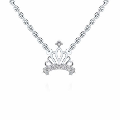 Wow Tiara Silver Pendant - White Gold - Image 1