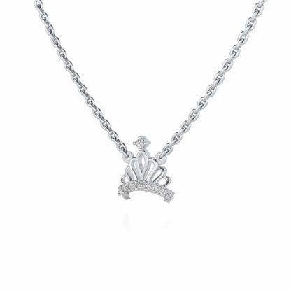 Wow Tiara Silver Pendant - White Gold - Image 3