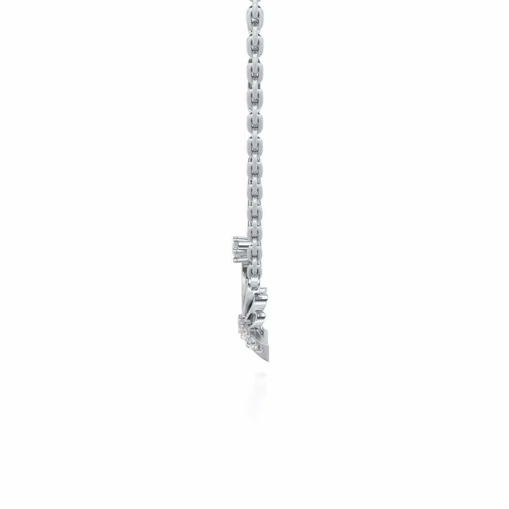 Wow Tiara Silver Pendant - White Gold - Image 4