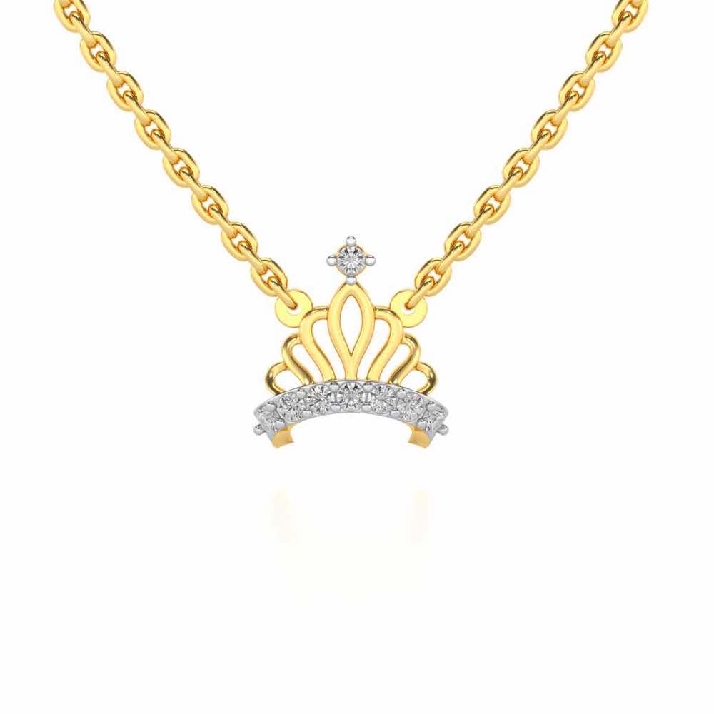 Wow Tiara Silver Pendant - Yellow Gold - Image 1