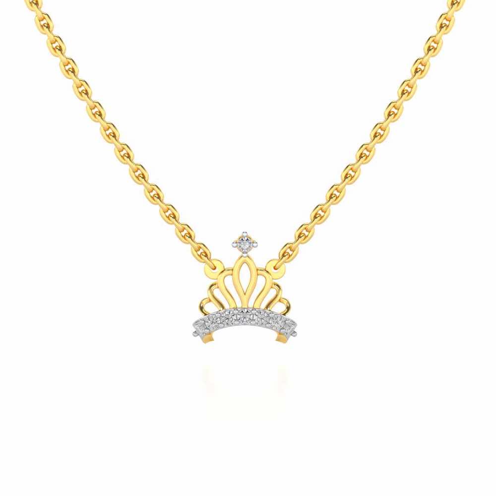 Wow Tiara Silver Pendant - Yellow Gold - Image 2