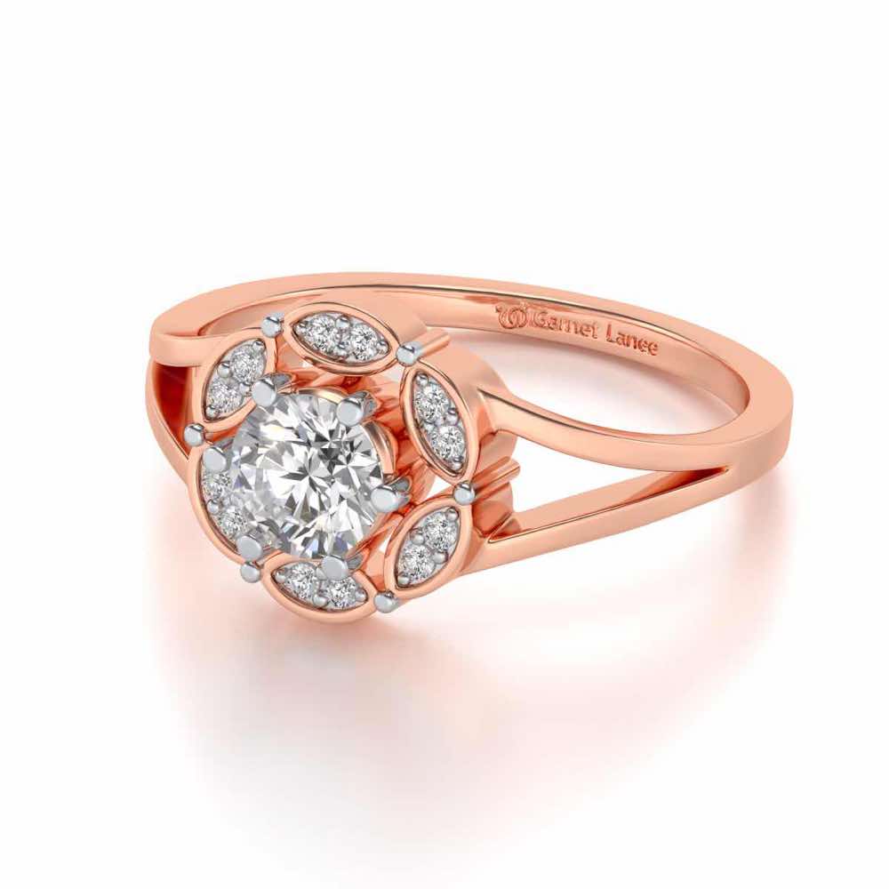 Wrapped Shine Silver Ring - Rose Gold - Image 2