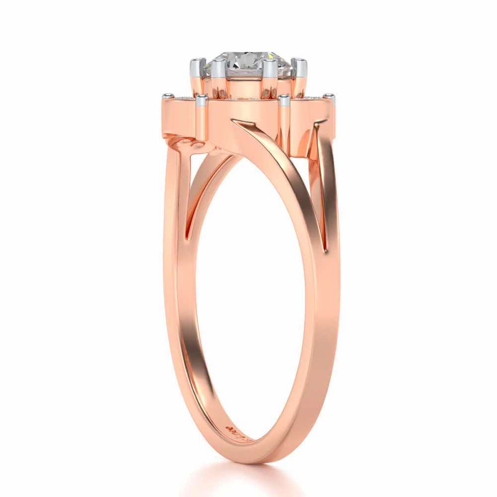 Wrapped Shine Silver Ring - Rose Gold - Image 3
