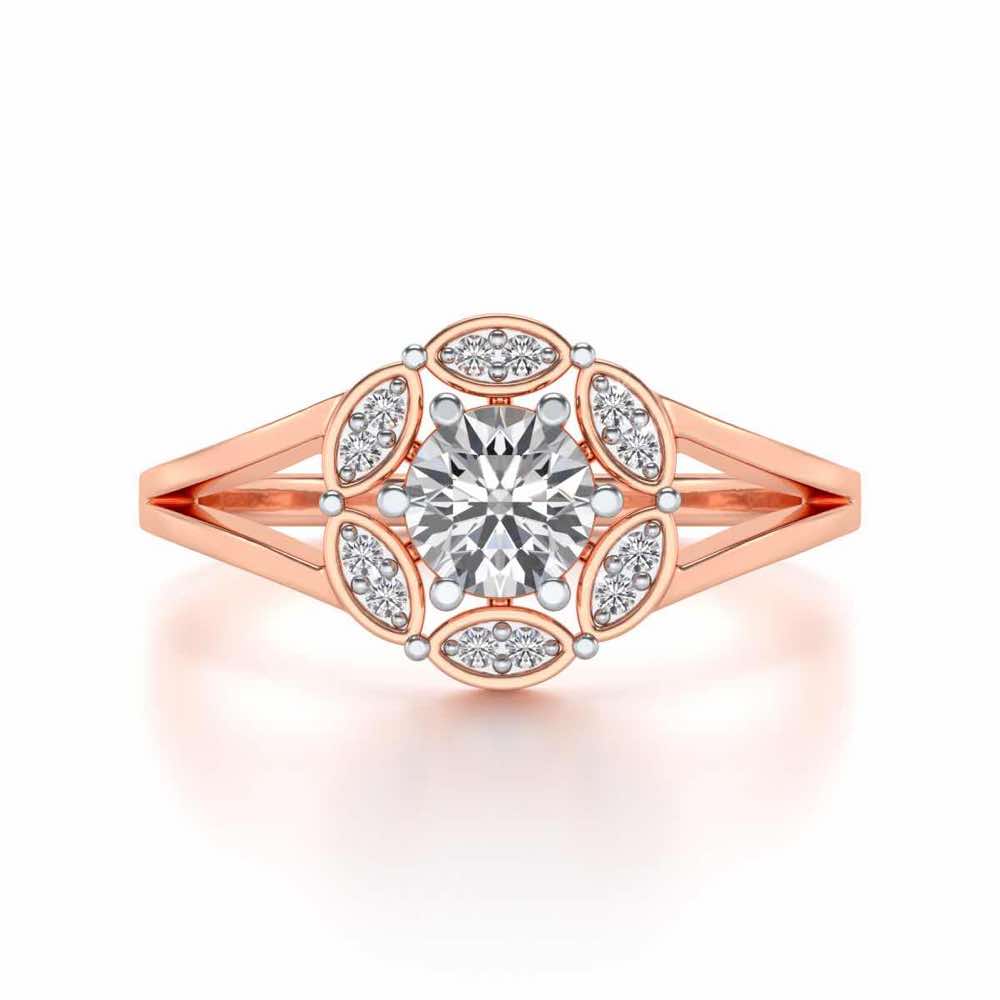 Wrapped Shine Silver Ring - Rose Gold - Image 4