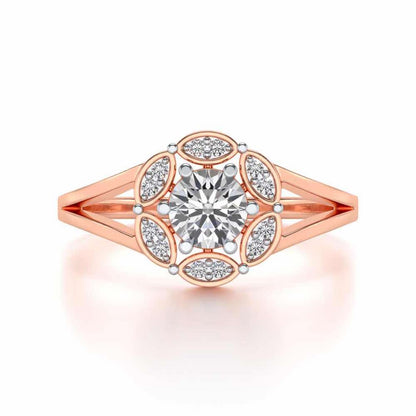 Wrapped Shine Silver Ring - Rose Gold - Image 4