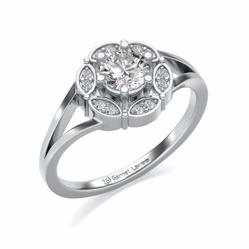 Wrapped Shine Silver Ring - White Gold - Image 1