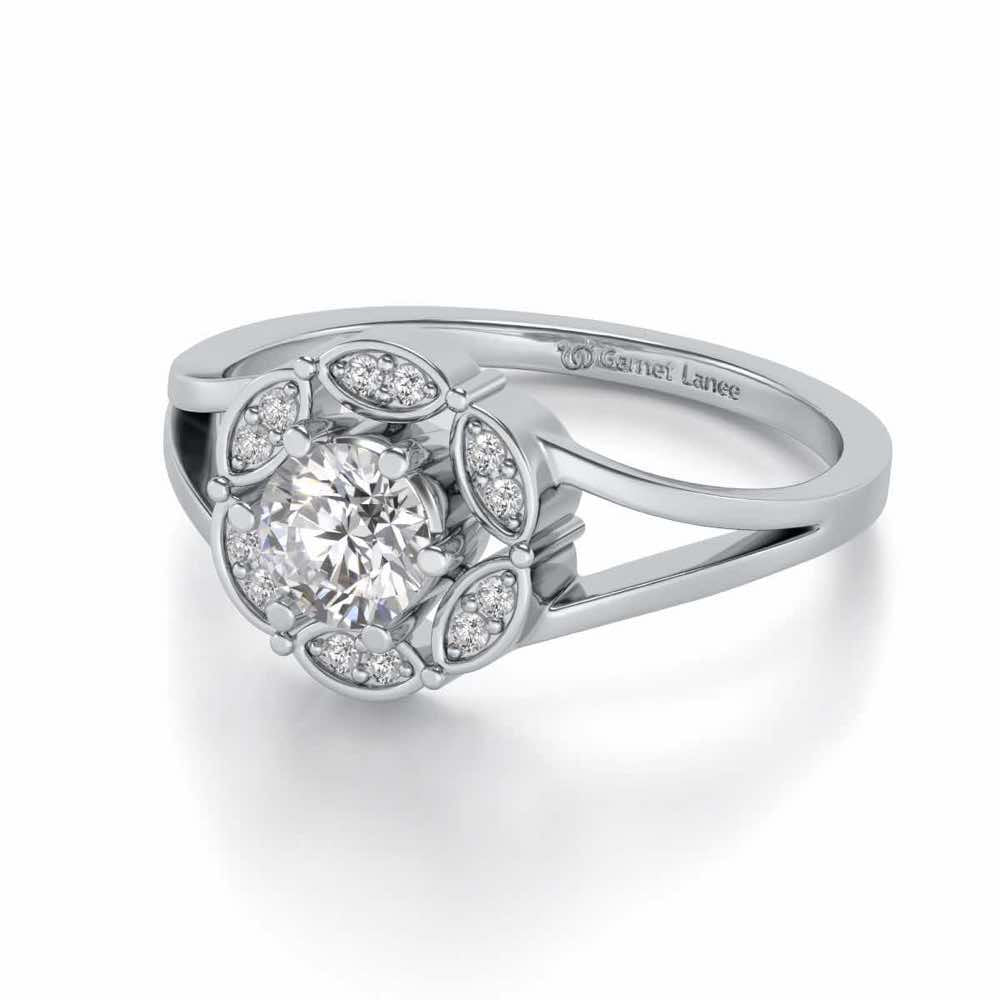 Wrapped Shine Silver Ring - White Gold - Image 2