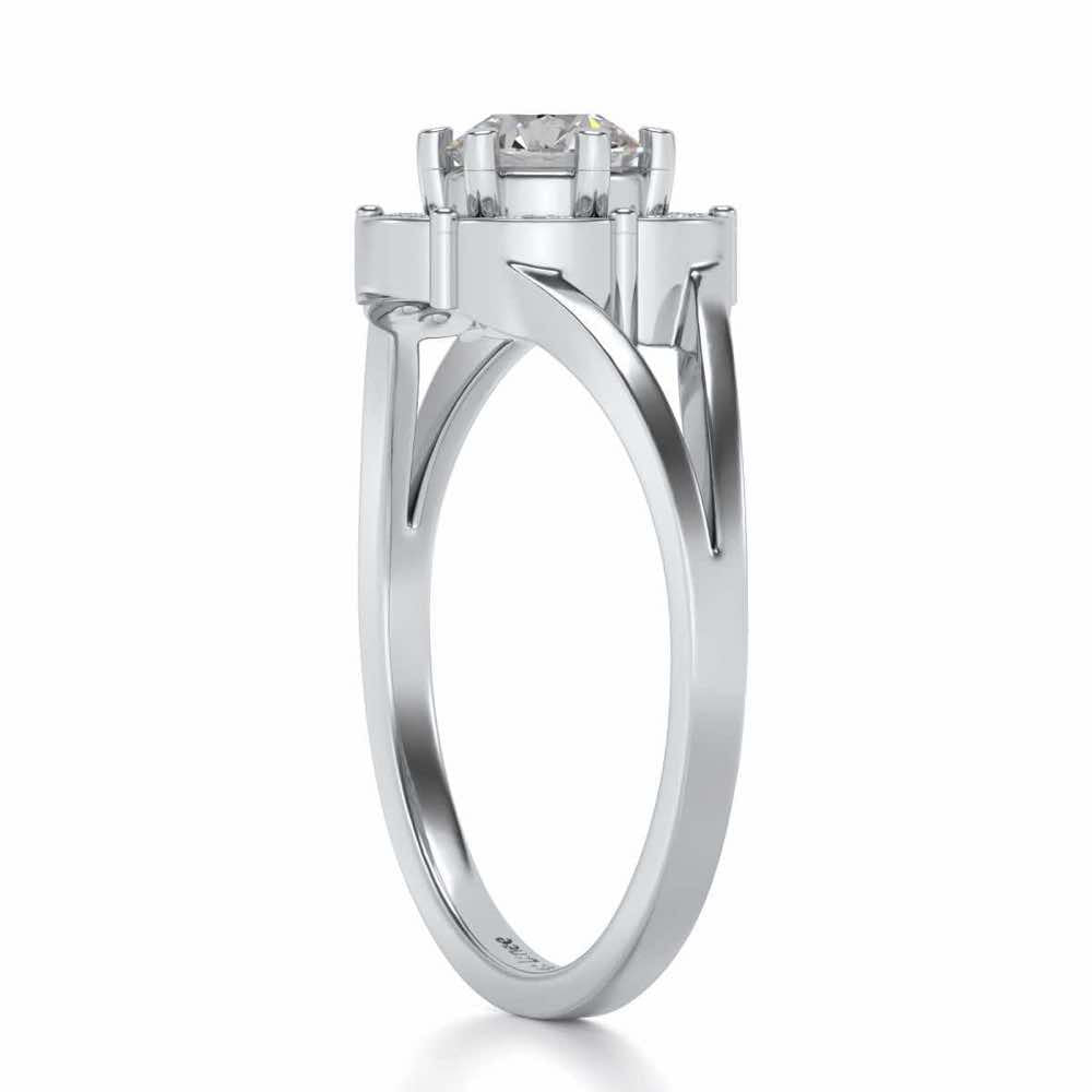 Wrapped Shine Silver Ring - White Gold - Image 3