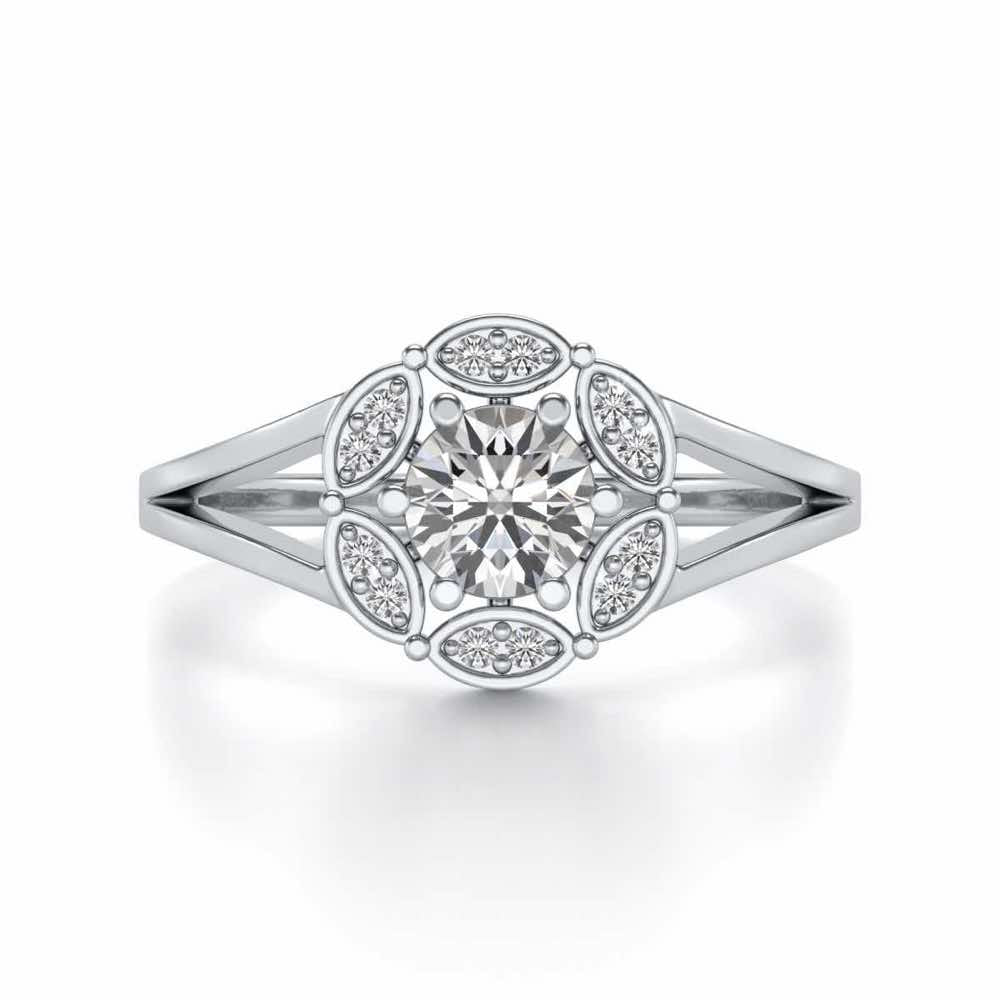 Wrapped Shine Silver Ring - White Gold - Image 4