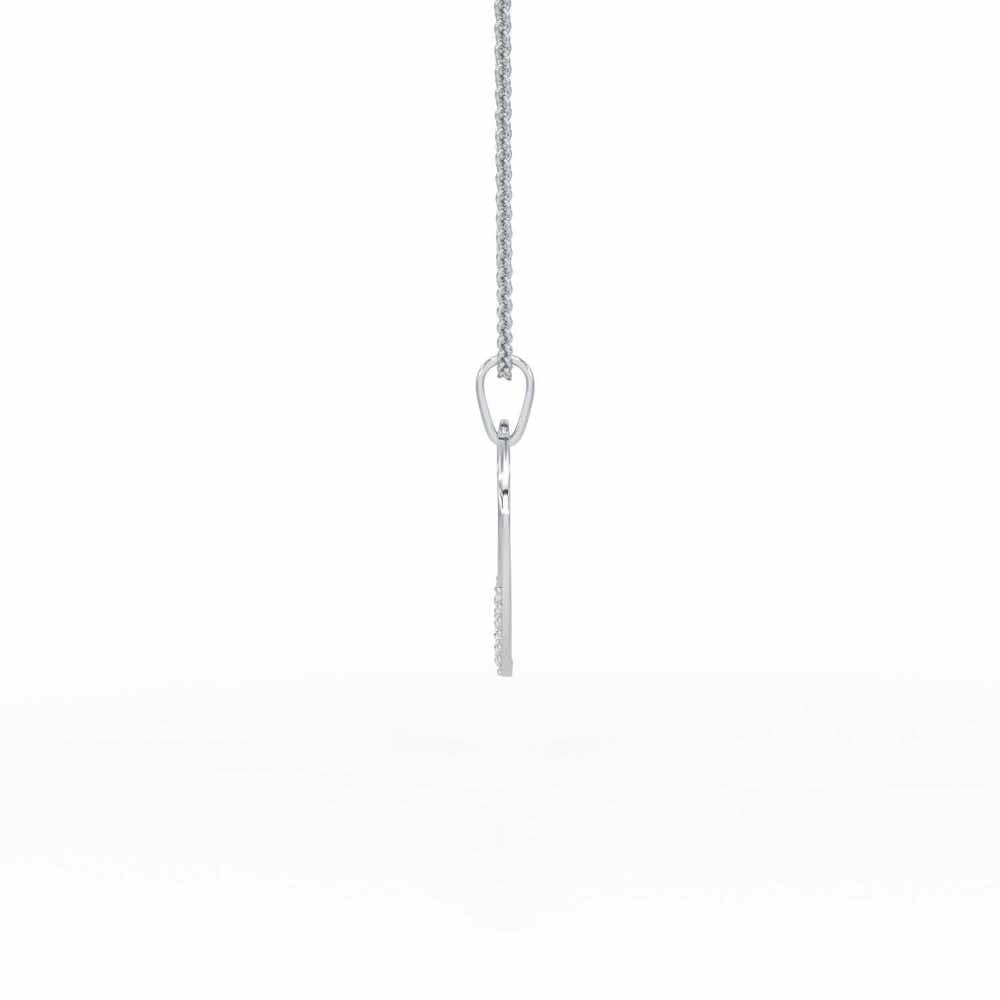 Written On Heart Silver Pendant - White Gold - Image 4
