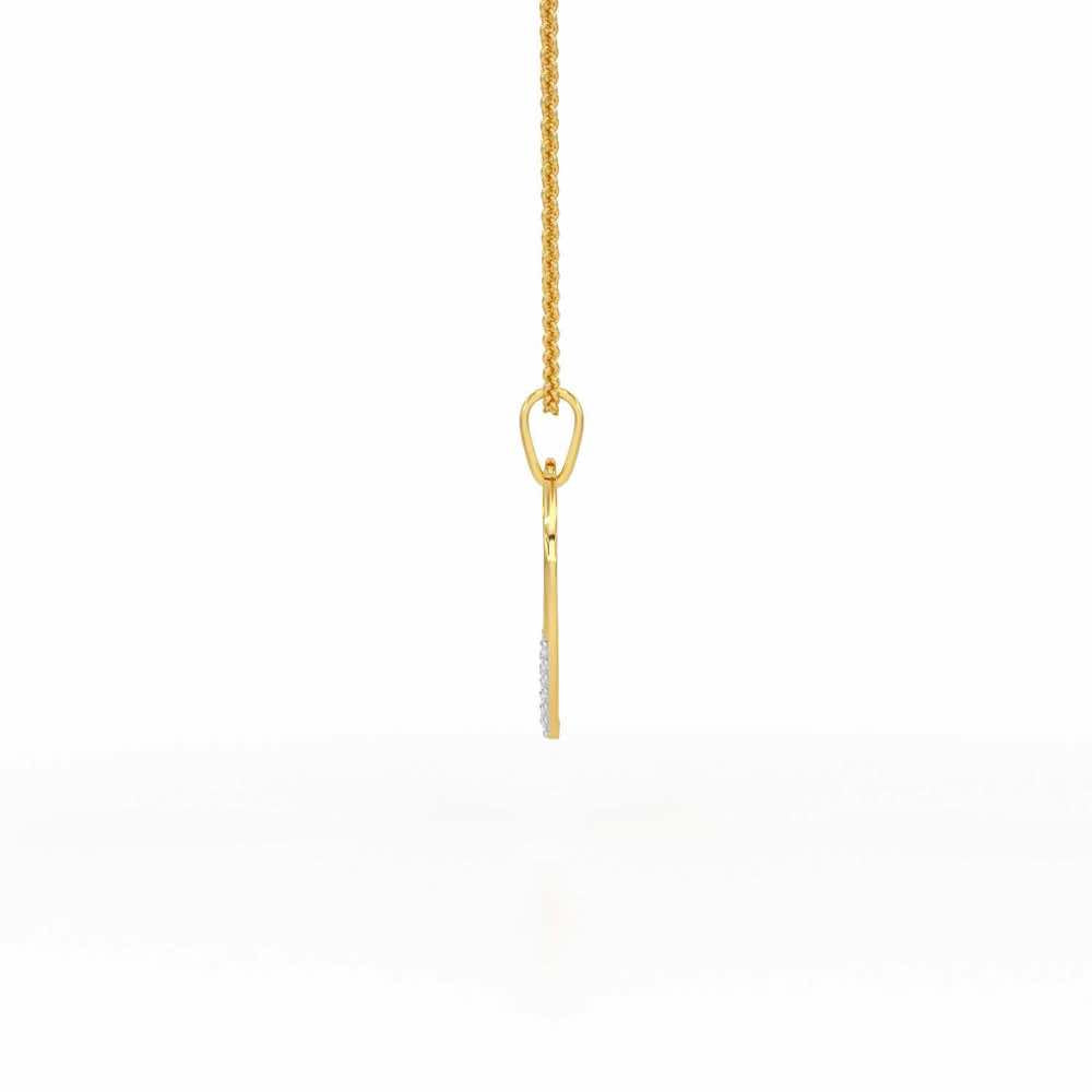 Written On Heart Silver Pendant - Yellow Gold - Image 4