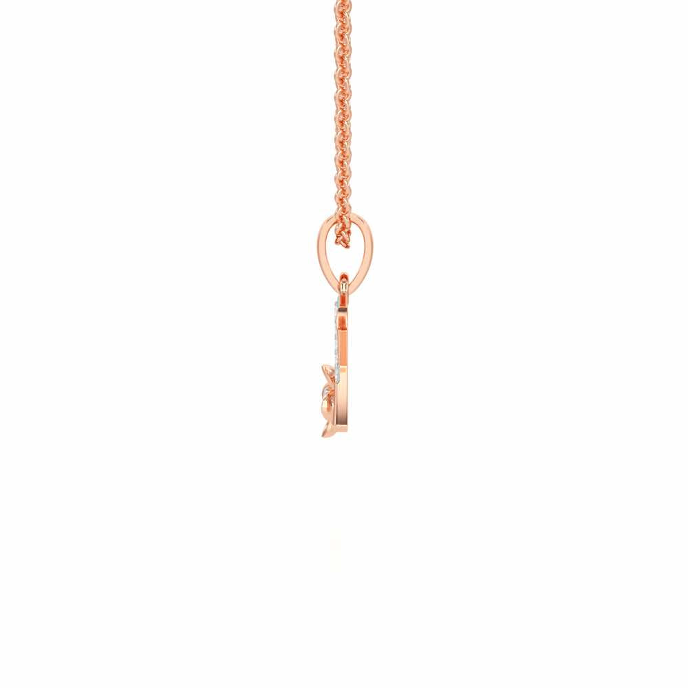 X-Glint Silver Pendant - Rose Gold - Image 3
