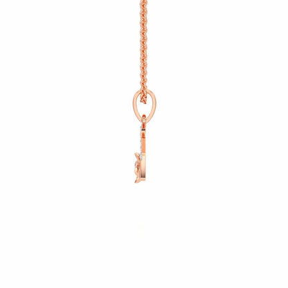 X-Glint Silver Pendant - Rose Gold - Image 3