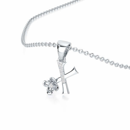 X-Glint Silver Pendant - White Gold - Image 2