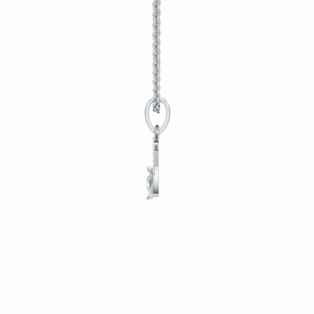X-Glint Silver Pendant - White Gold - Image 3