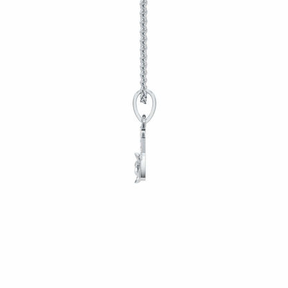 X-Glint Silver Pendant - White Gold - Image 3
