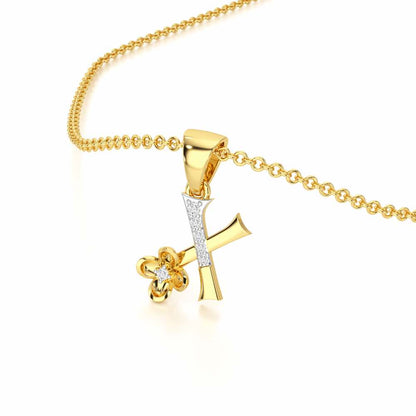 X-Glint Silver Pendant - Yellow Gold - Image 2