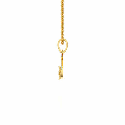X-Glint Silver Pendant - Yellow Gold - Image 3
