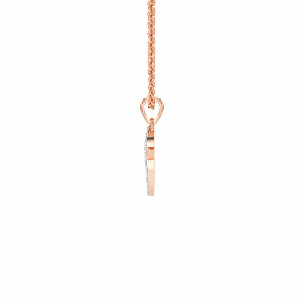 X-Luke Silver Pendant - Rose Gold - Image 3