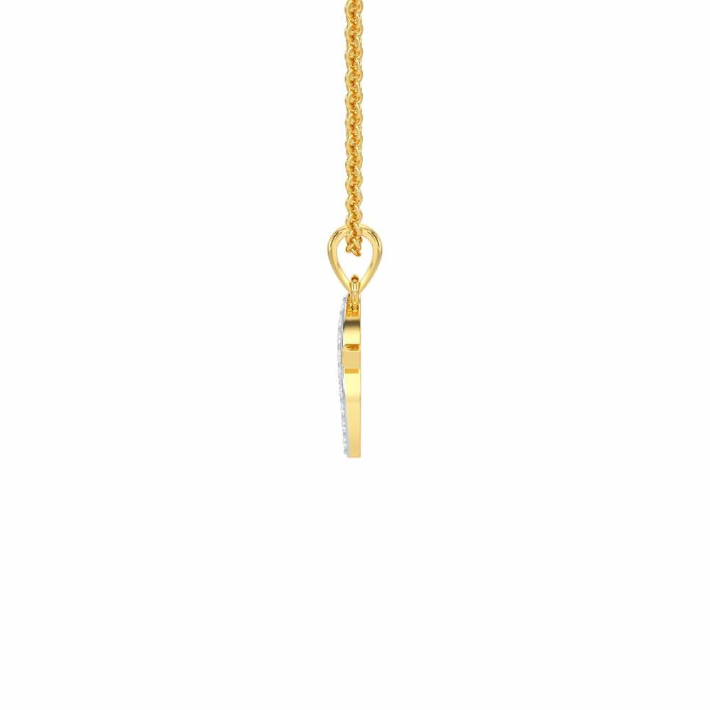 X-Luke Silver Pendant - Yellow Gold - Image 3