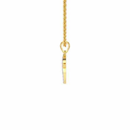 X-Luke Silver Pendant - Yellow Gold - Image 3