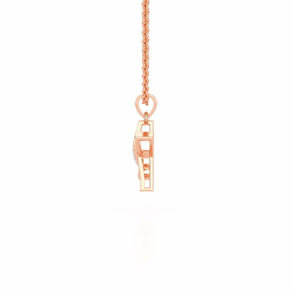 X-Spark Silver Pendant - Rose Gold - Image 3