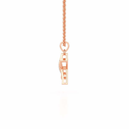 X-Spark Silver Pendant - Rose Gold - Image 3