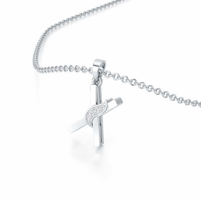 X-Spark Silver Pendant - White Gold - Image 2