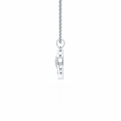 X-Spark Silver Pendant - White Gold - Image 3