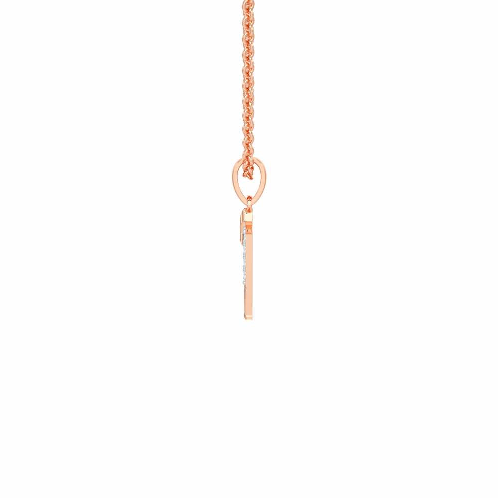 Y-Glint Silver Pendant - Rose Gold - Image 3