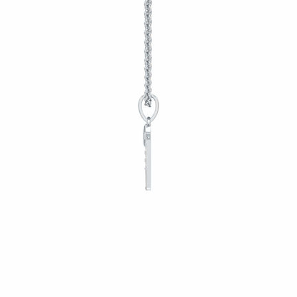 Y-Glint Silver Pendant - White Gold - Image 3