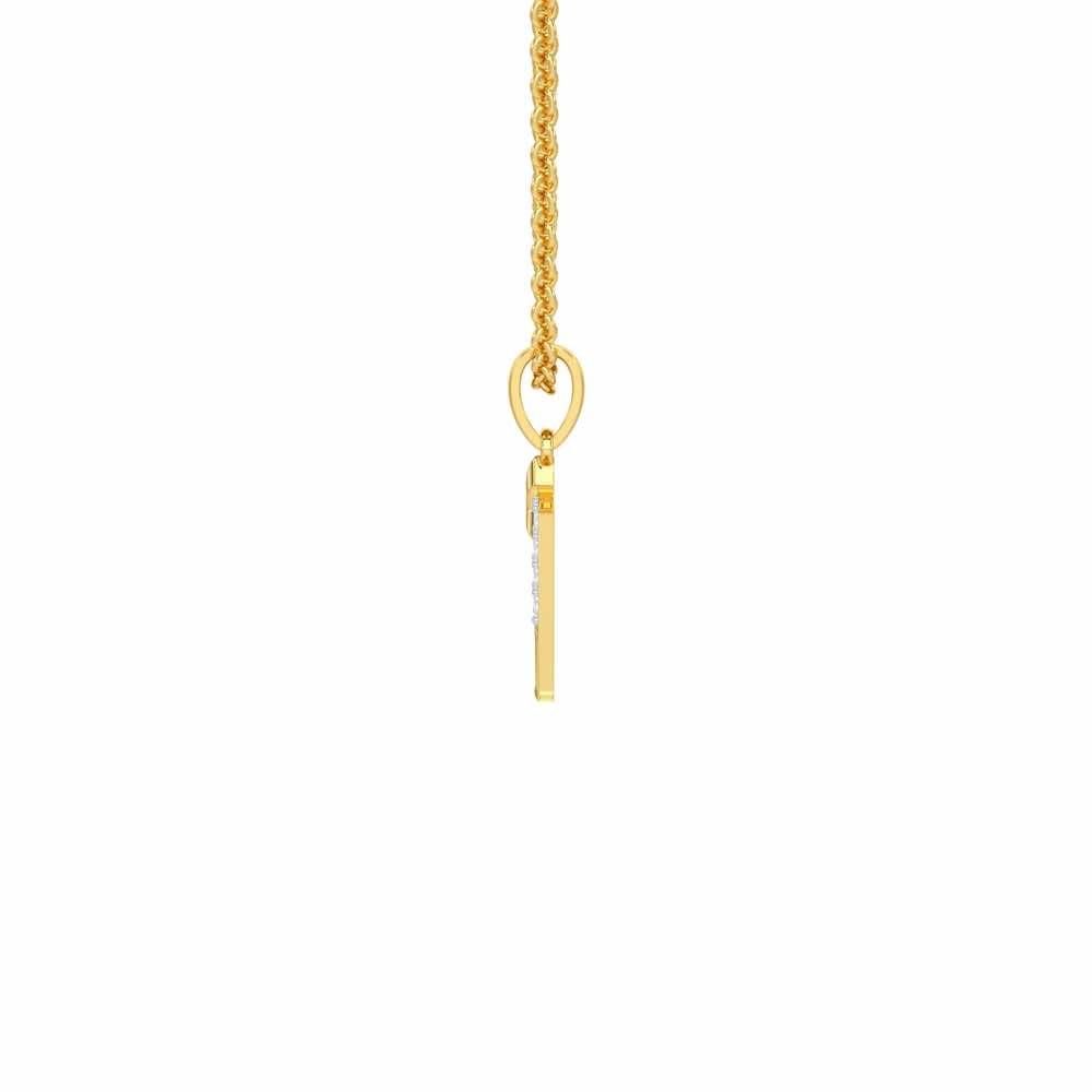 Y-Glint Silver Pendant - Yellow Gold - Image 3