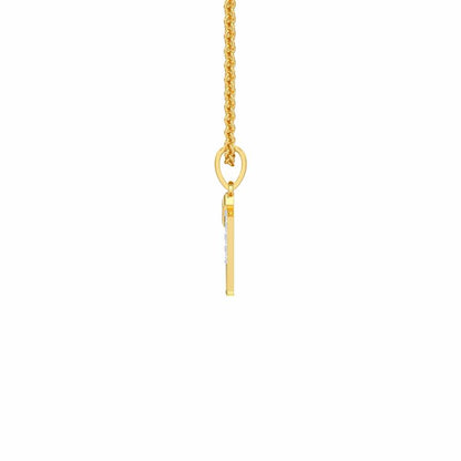 Y-Glint Silver Pendant - Yellow Gold - Image 3