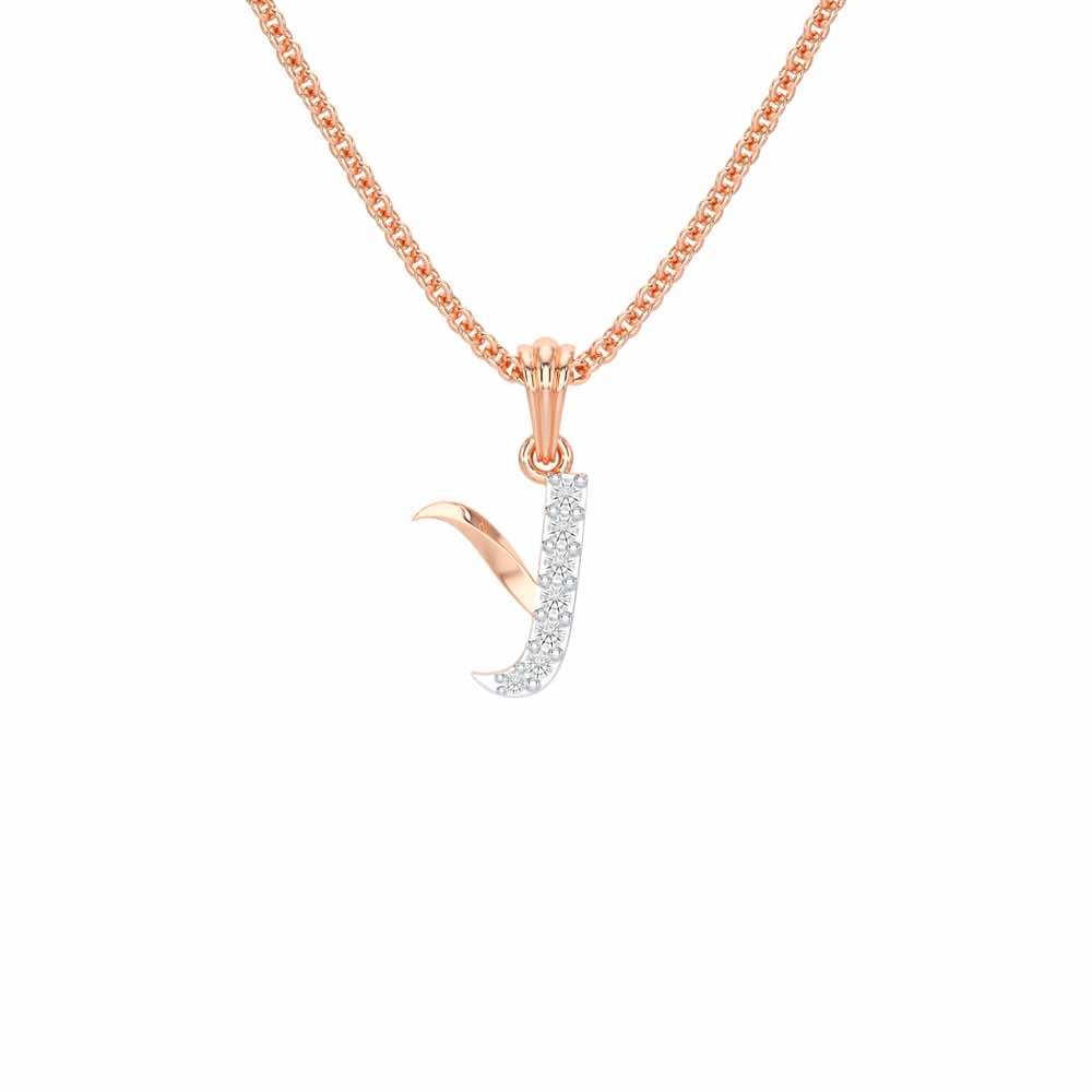 Y-Luke Silver Pendant - Rose Gold - Image 1